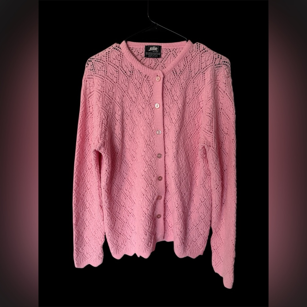 Medium Jolie Soft Pink Knit Cardigan